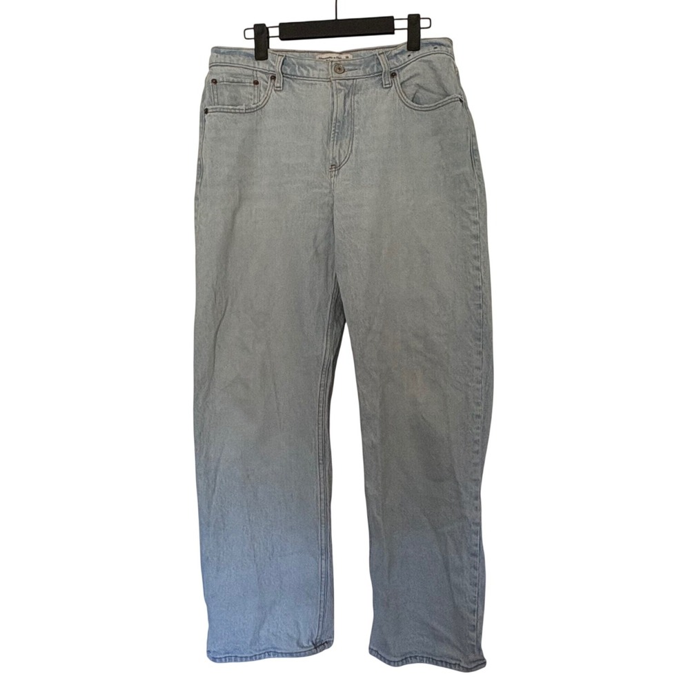 Abercrombie Curve Love Low Rise Baggy Jeans 28 6S Light Wash Slouchy Streetwear